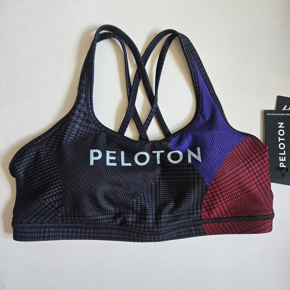 Peloton Strappy Sports Bra medium topsy turvy NWT